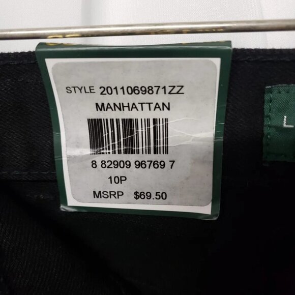 NWT Lauren Ralph Lauren Manhattan Black Classic Straight Leg Jean Size 10P - Picture 10 of 12
